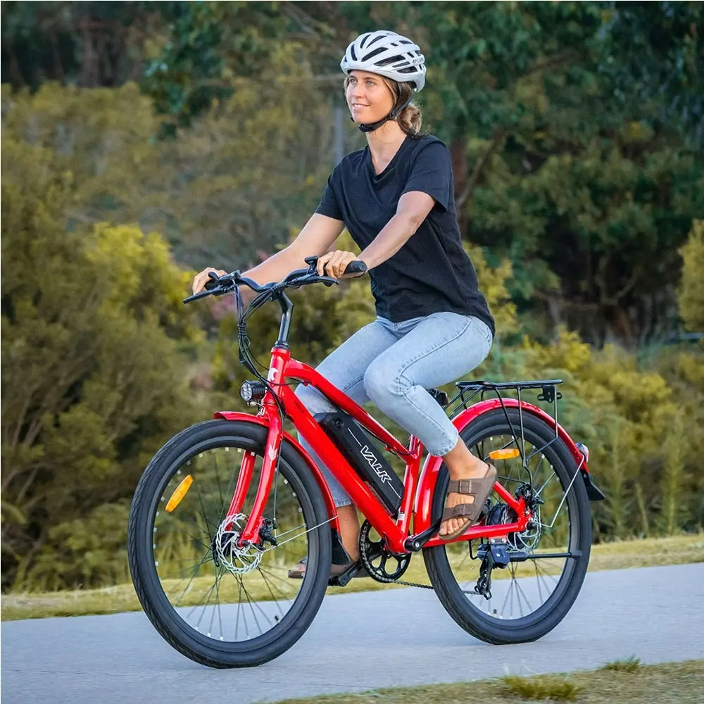 Valk Vista 36V 250W Ladies Step-Thru Electric Bike - Red