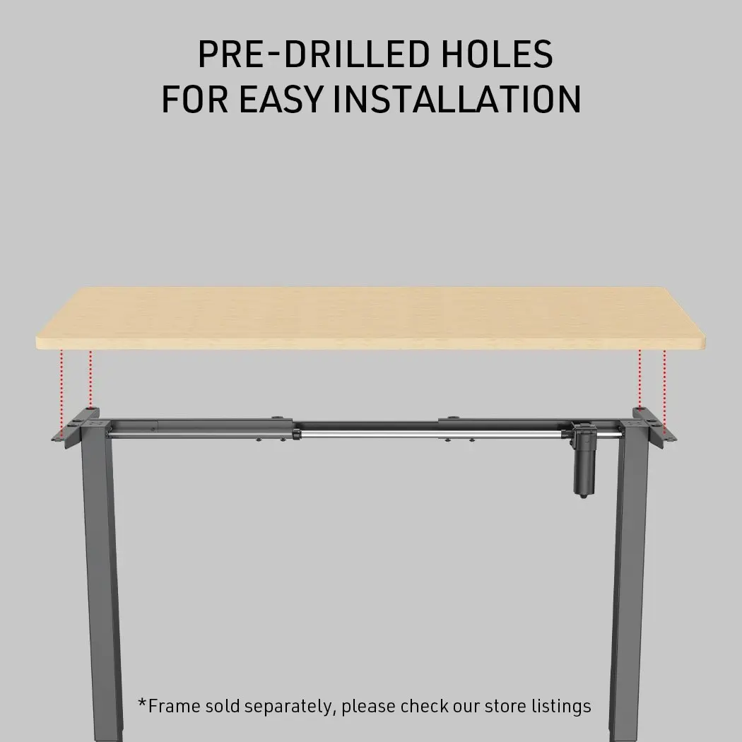 Fortia 140x60cm Desktop for Adjustable Electric Standing Desk, White Oak Style