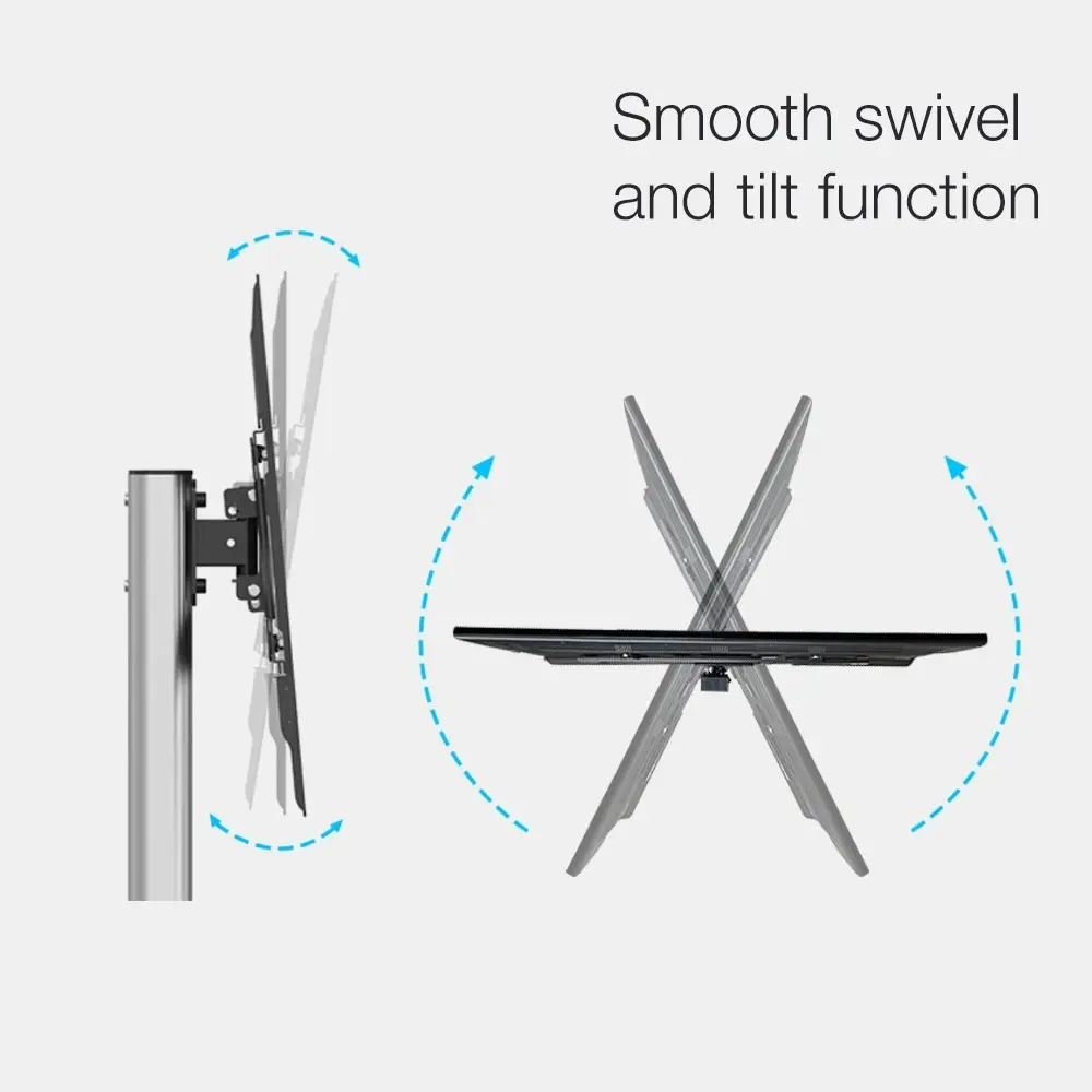 Fortia Stationary TV Stand Mount for 32-70 Inch Television Screens Adjustable Universal Holds 68kg