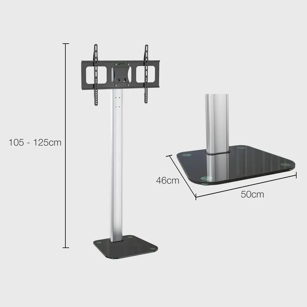 Fortia Stationary TV Stand Mount for 32-70 Inch Television Screens Adjustable Universal Holds 68kg