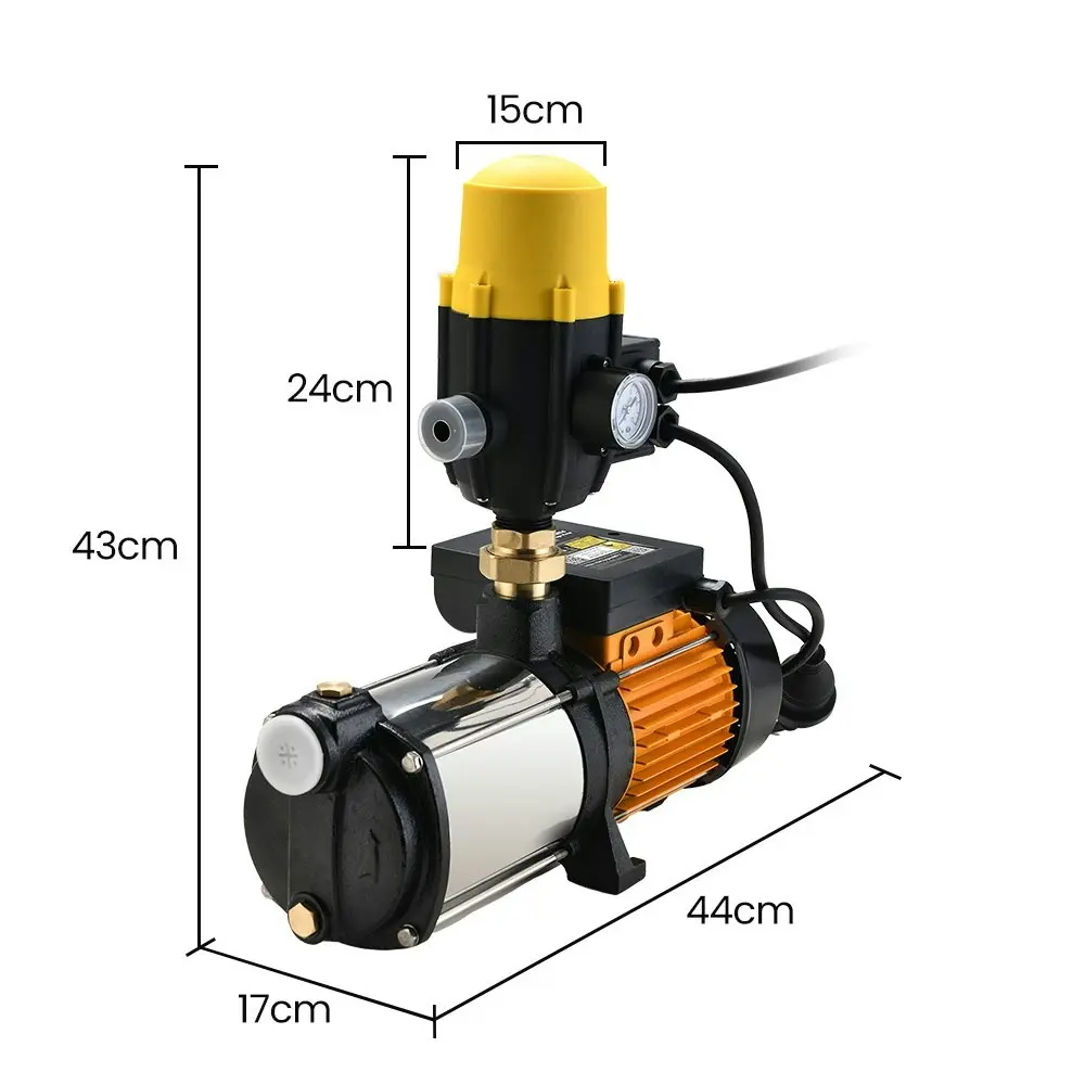 Protege 2500W Multi Stage Water Pump High Pressure Rain Tank House Farm Garden Irrigation 9000L/H