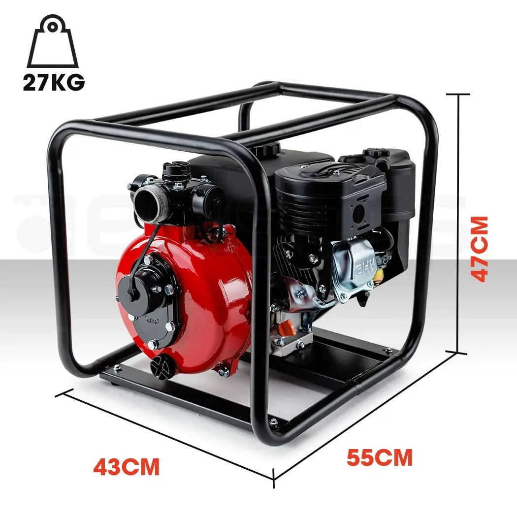 Warton 8HP 1.5 Inch & 2 Inch Petrol High Pressure Water Transfer Pump Irrigation Fire Fighting