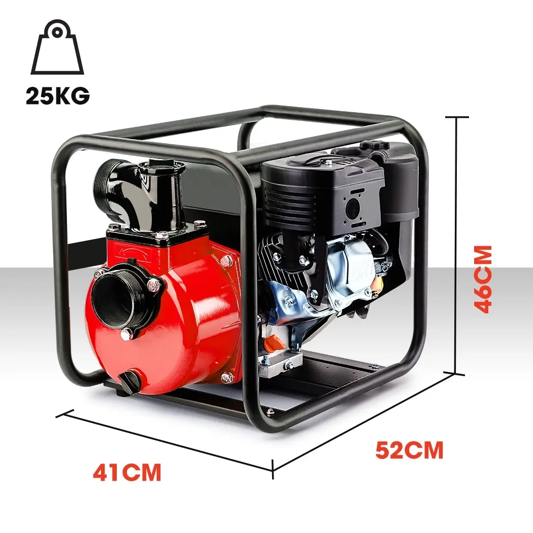 Warton 8HP 3 Inch Petrol Water Transfer Pump High Flow Irrigation