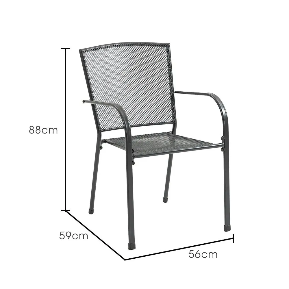 Fortia 4pc Outdoor Dining Chair Set, for Outside with E-coating