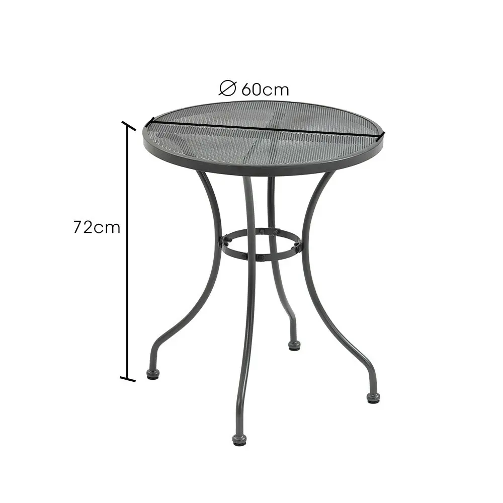 Fortia 60cm Outdoor Bistro Table, Round, Furniture for Outside with E-coating