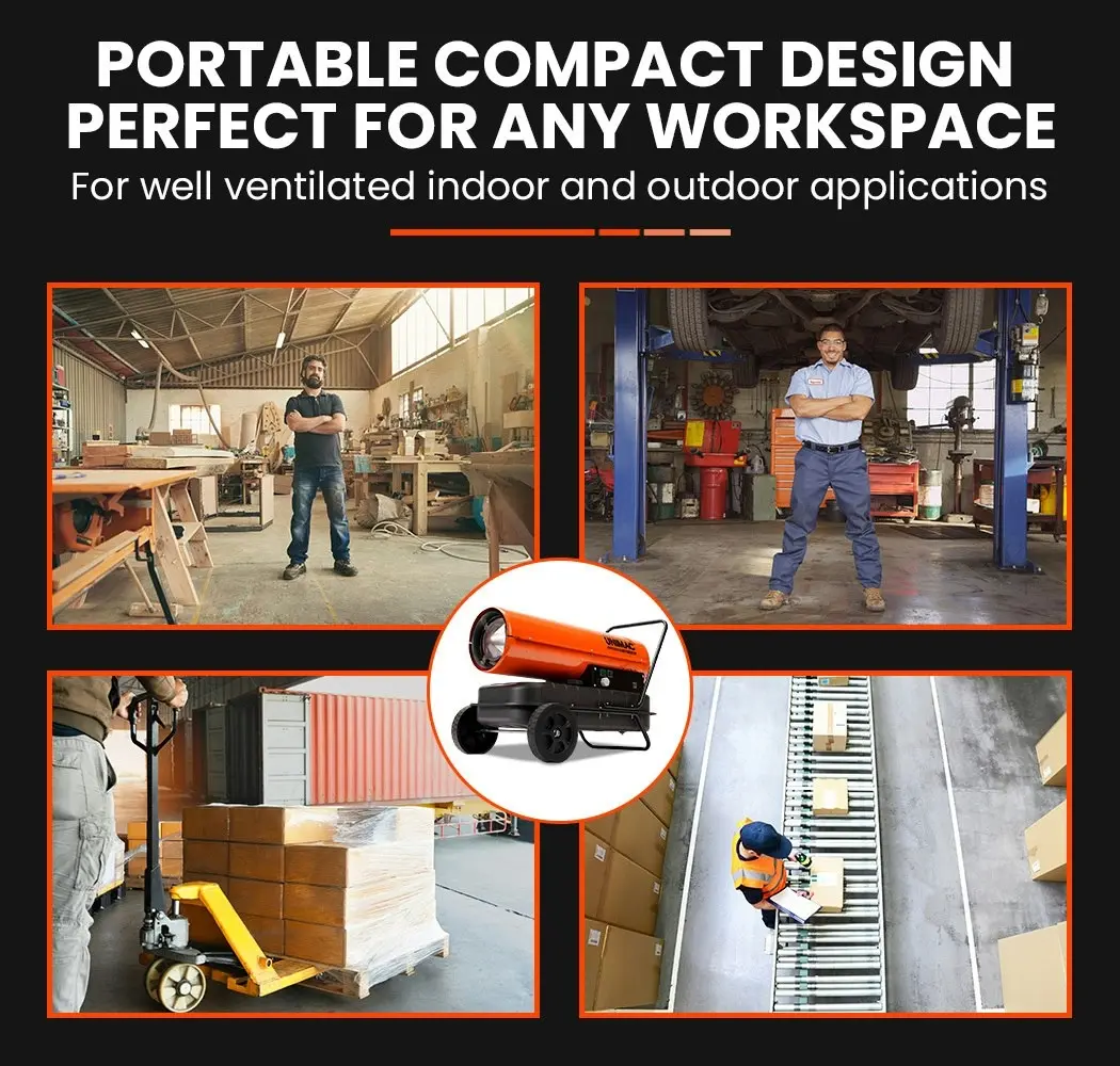 Unimac 30KW Portable Industrial Diesel Indirect Forced Air Space Heater