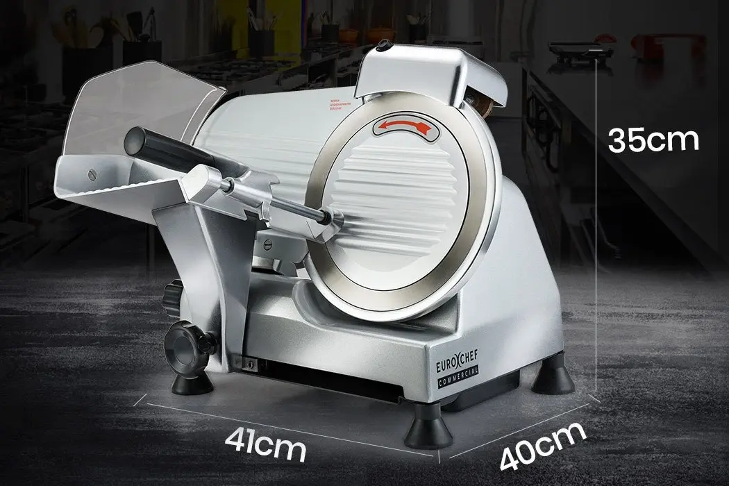 EuroChef 8 Inch Commercial Meat Slicer 280W 8 Inch Electric Food Cutting Machine, Deli Shaver Cutter 200mm