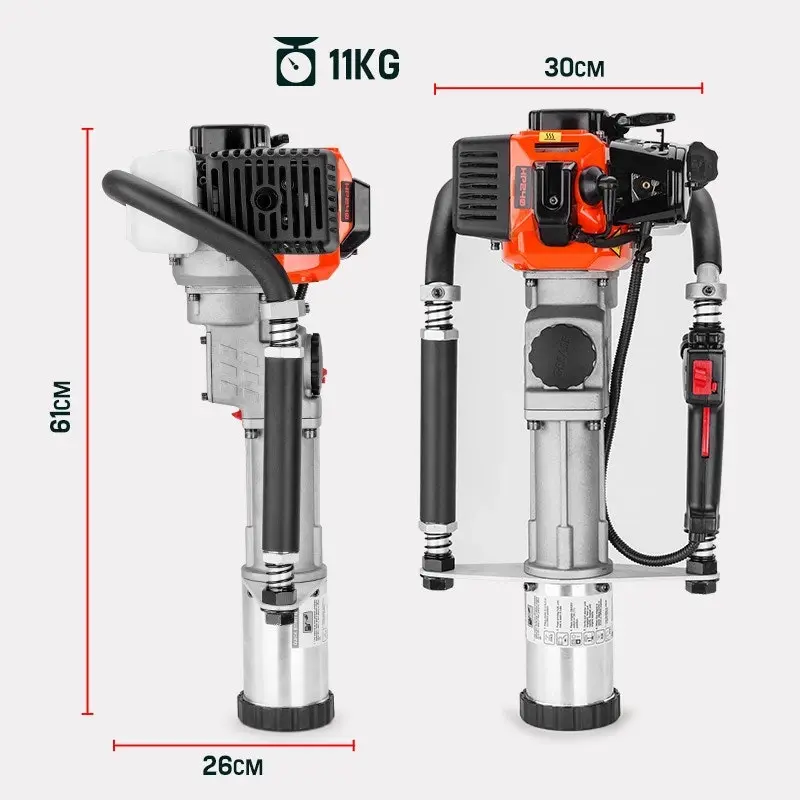 Baumr-AG 40CC Petrol Post Driver - 2-Stroke Pile Star Picket Rammer Farm Fence