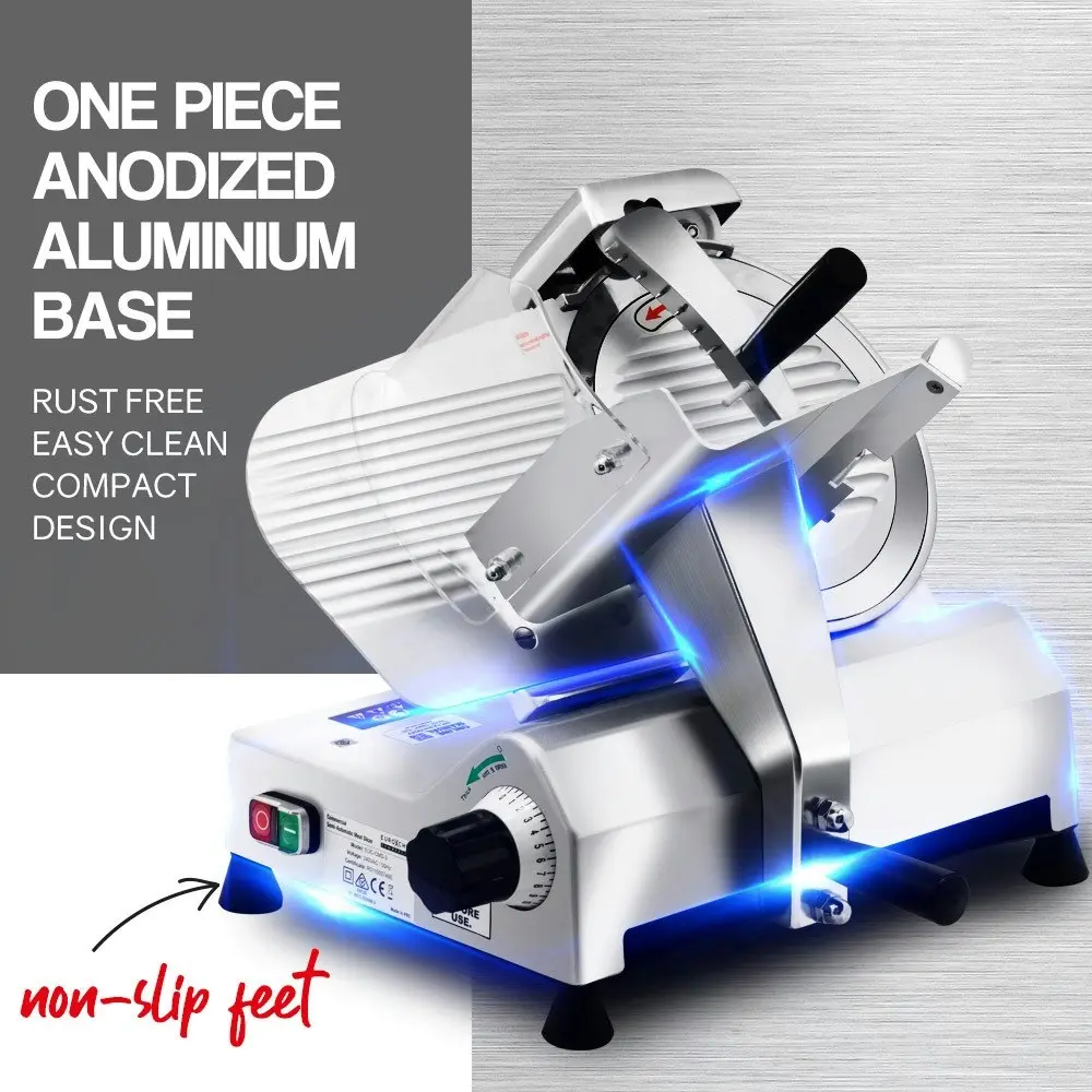 EuroChef 10 Inch Commercial Meat Slicer Food Mincer Stripper Electric Cutting Machine Deli Shaver