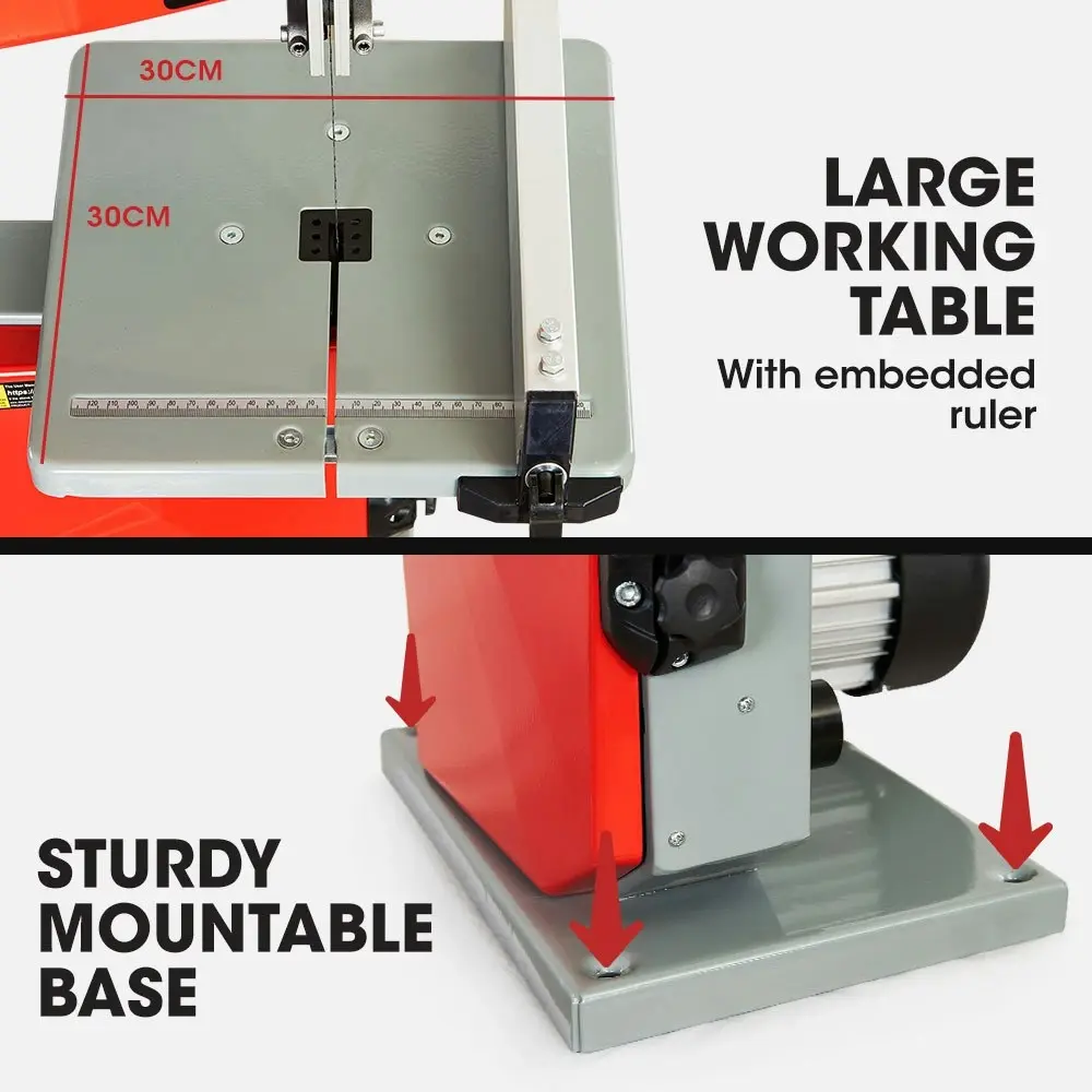 Baumr-AG 500W Wood Bandsaw, Benchtop, 115mm Cutting Depth (BS40)