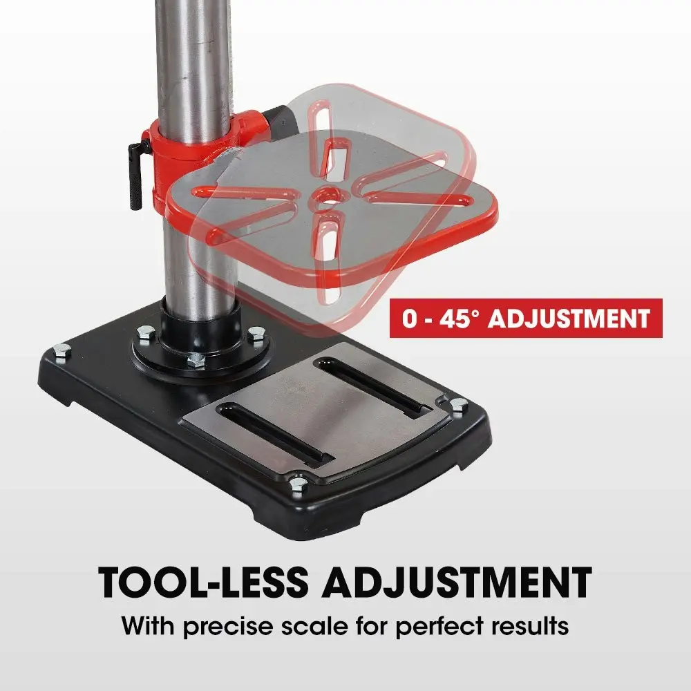 Baumr-AG 600W 12 Inch Pedestal Bench Drill Press, 12 Speeds, 16mm Chuck (DP17)