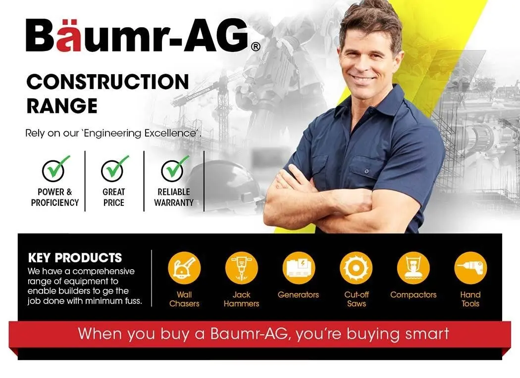 Baumr-AG Vacuum for Wall Chaser Standard 32mm Concrete Chasing Dust Collector