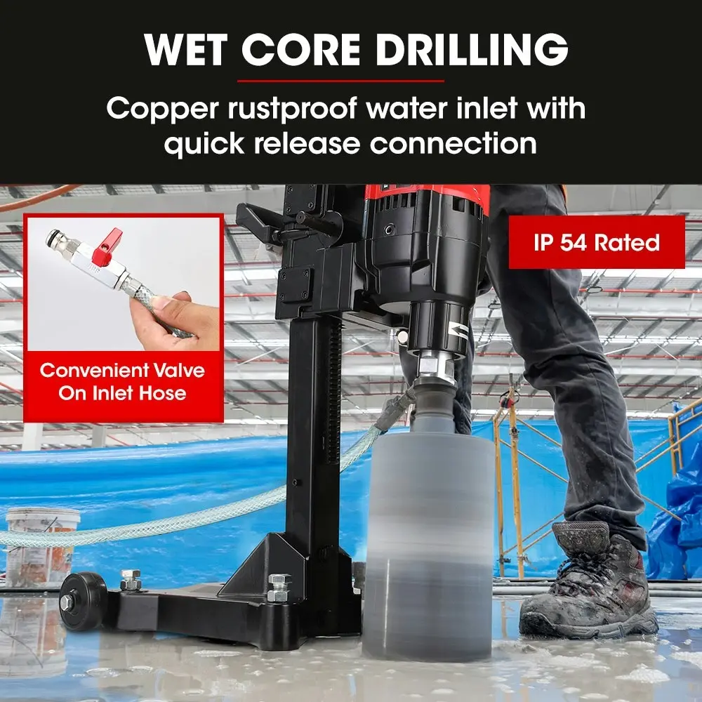 Baumr-AG 3200W 280mm Concrete Core Drill with Wheeled Stand Rig