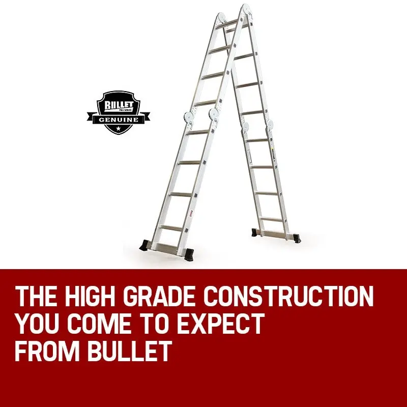 Bullet 5.8m Ladder Multipurpose Aluminium Extension Portable Folding Adjustable Step