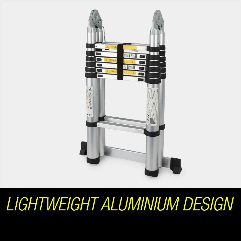 Bullet 4.4m Portable Telescopic Ladder Multipurpose Aluminium Alloy Folding Extendable Steps