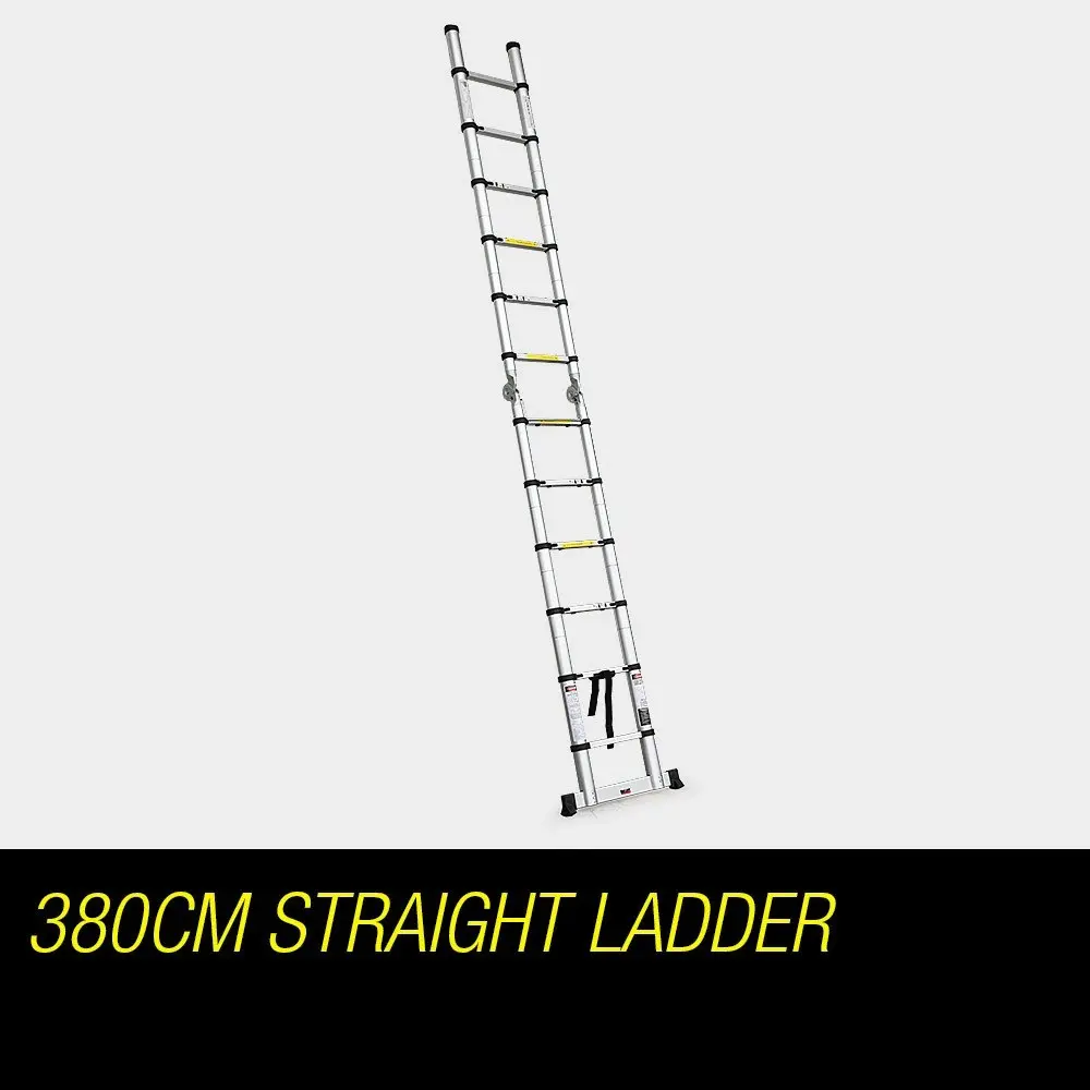 BULLET 3.8m Multipurpose Telescopic Ladder Portable Extension Aluminium Foldable Alloy Steps