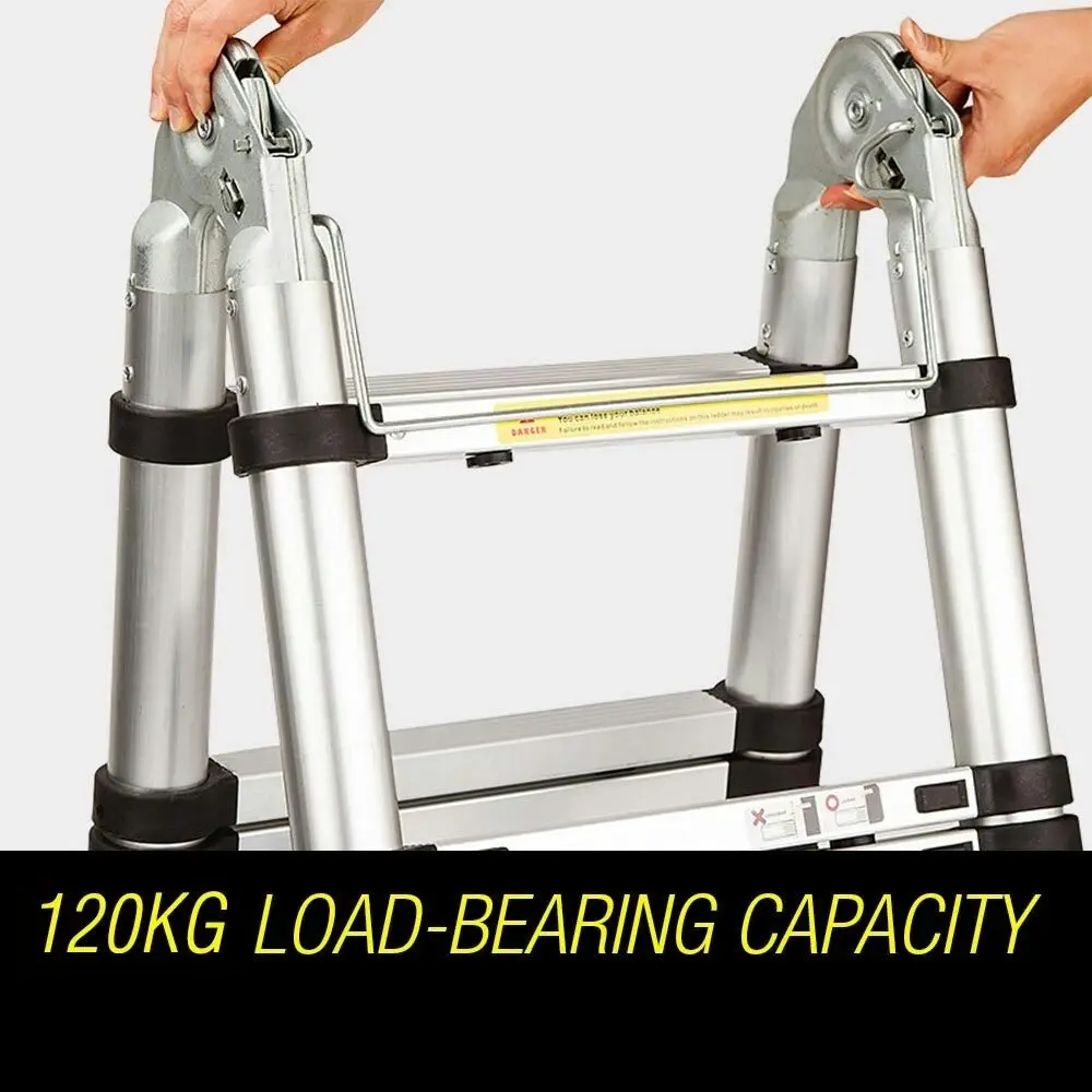 BULLET 3.8m Multipurpose Telescopic Ladder Portable Extension Aluminium Foldable Alloy Steps