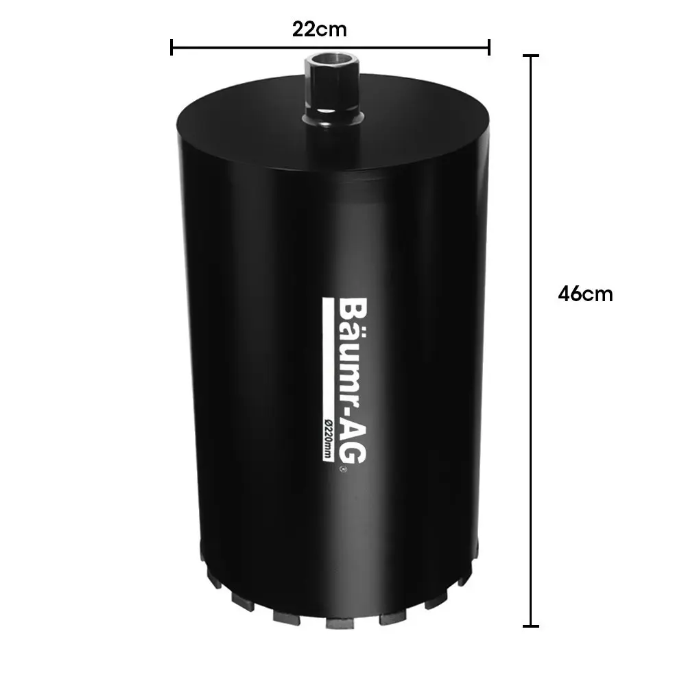 Baumr-AG 220 x 400mm Diamond Core Drill Bit DBX Series, Industrial 1.1/4-UNC