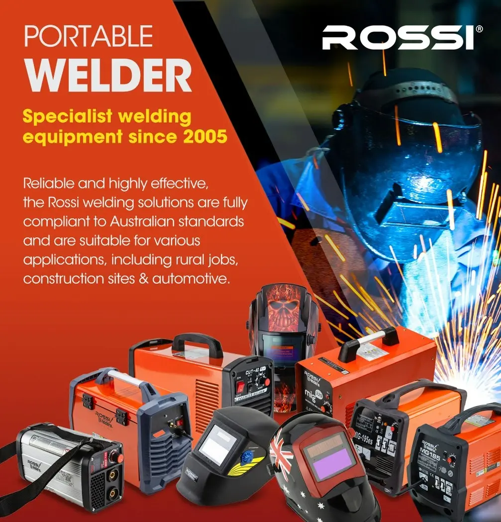 Rossi 140 Amp Plasma Cutter, 3in1 Multi-process GTAW Stick Gas Tungsten Arc Portable Inverter TIG Welder, 15A Plug