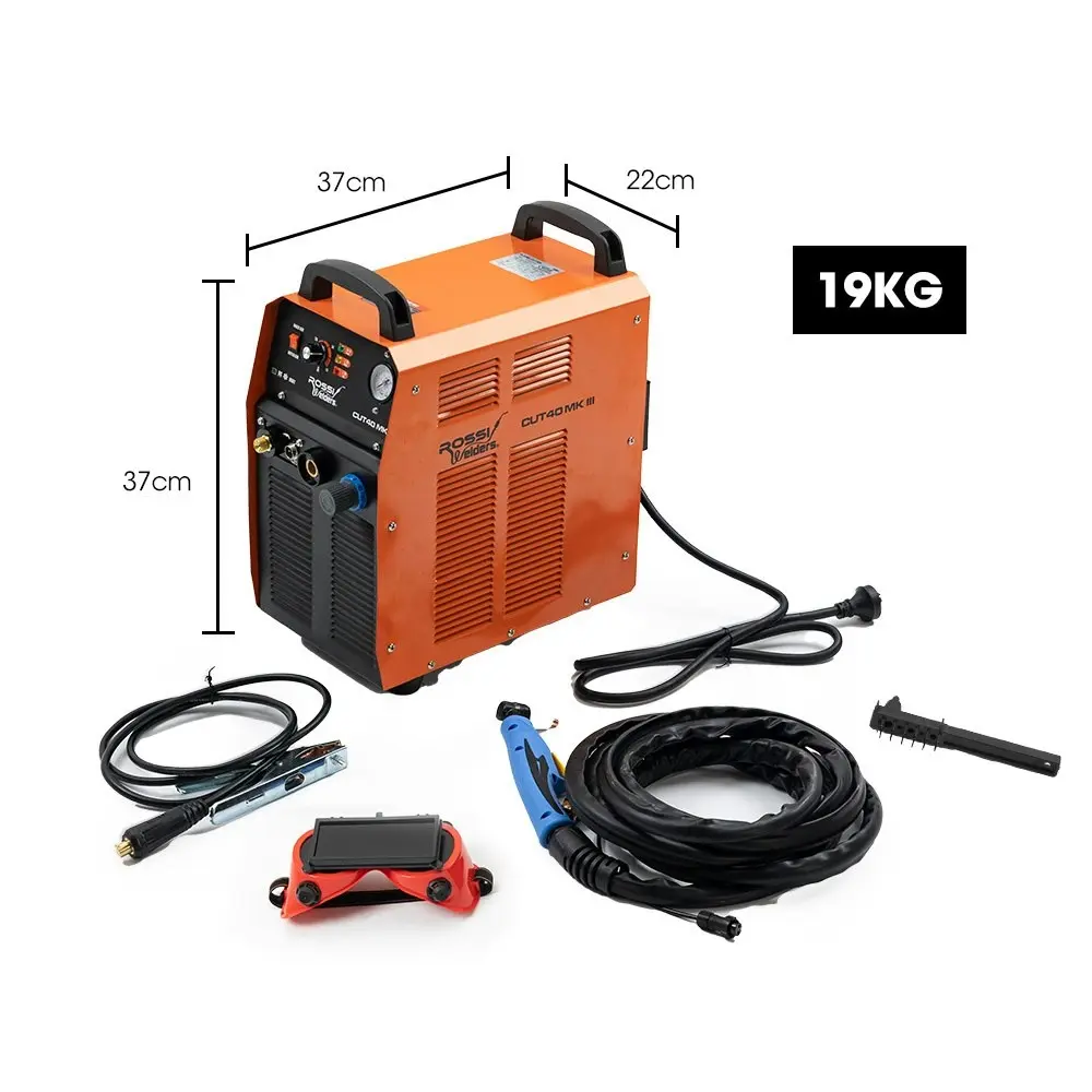 Rossi 40 Amp Plasma Cutter, Portable Oxy Torch Cutting Machine, with Built-in Air Compressor, 15A Plug