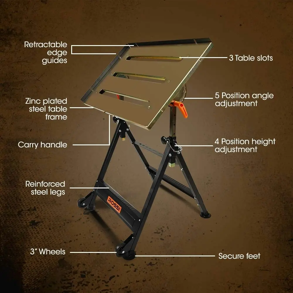 Rossi Welding Table 150kg Capacity Height and Angle Adjustable