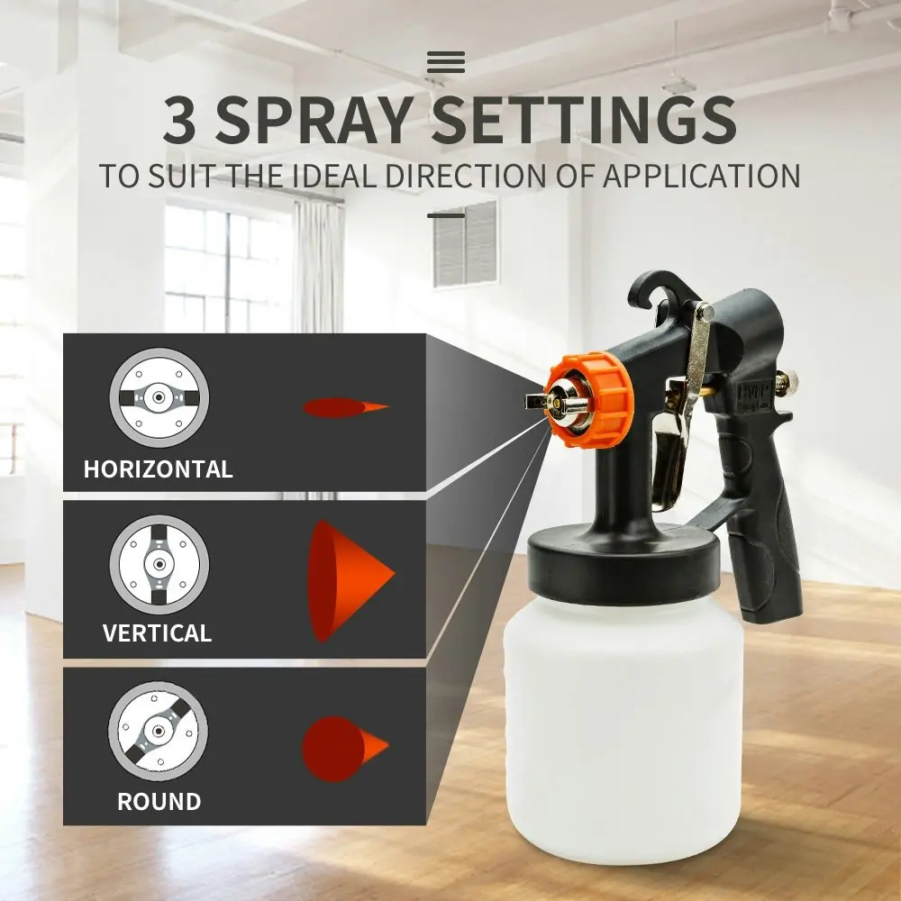 Unimac 3-Way Nozzle Electric Paint Sprayer Gun HVLP DIY Spray Station 450W