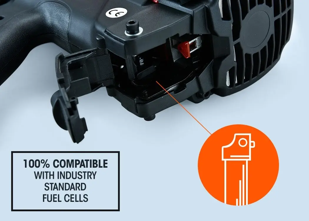 Unimac LXG3000 MkII 50-90mm 34-Deg Gas Framing Nail Gun, Commercial Brushless Gas Nailer, with 2 Li-Ion Batteries