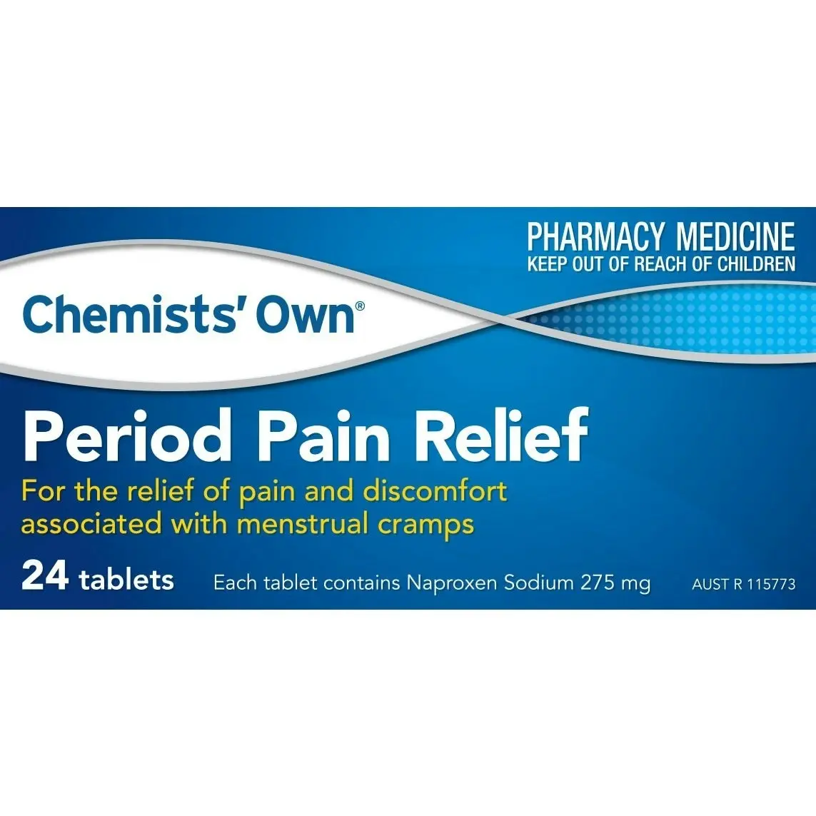 Chemists' Own Period Pain Relief 24 Tablets (Generic of Naprogesic)