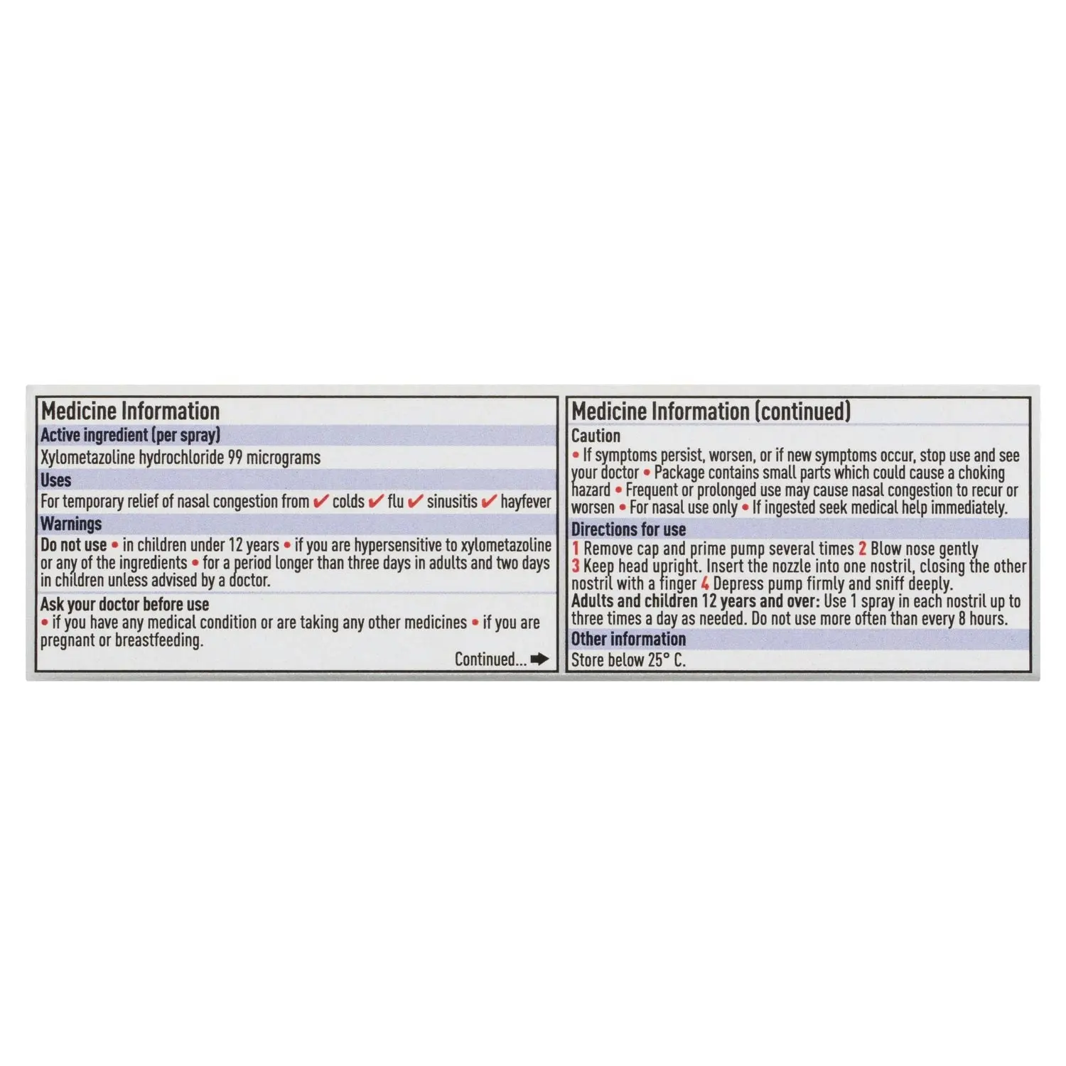 SUDAFED Xylo Nasal Decongestant 10ml