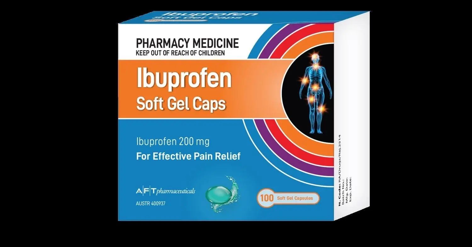 Ibuprofen-AFT Soft Gel Capsules 200mg 100's