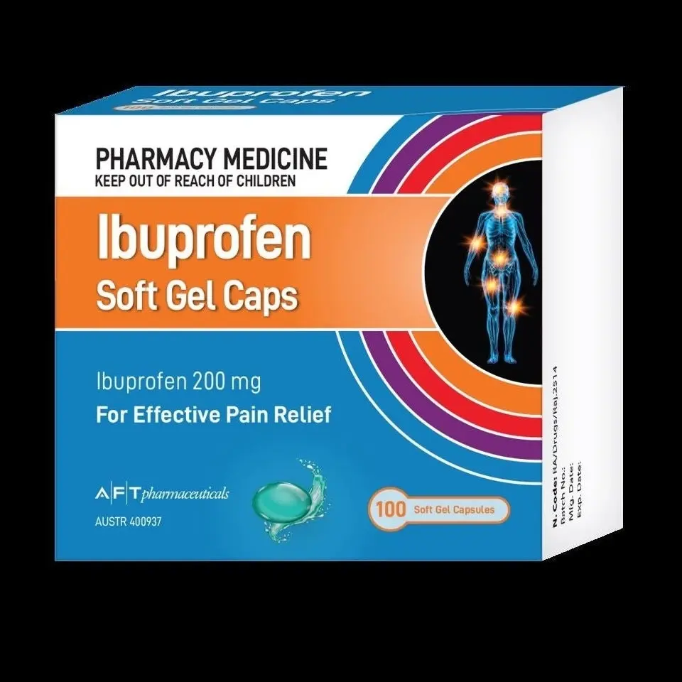 Ibuprofen-AFT Soft Gel Capsules 200mg 100's