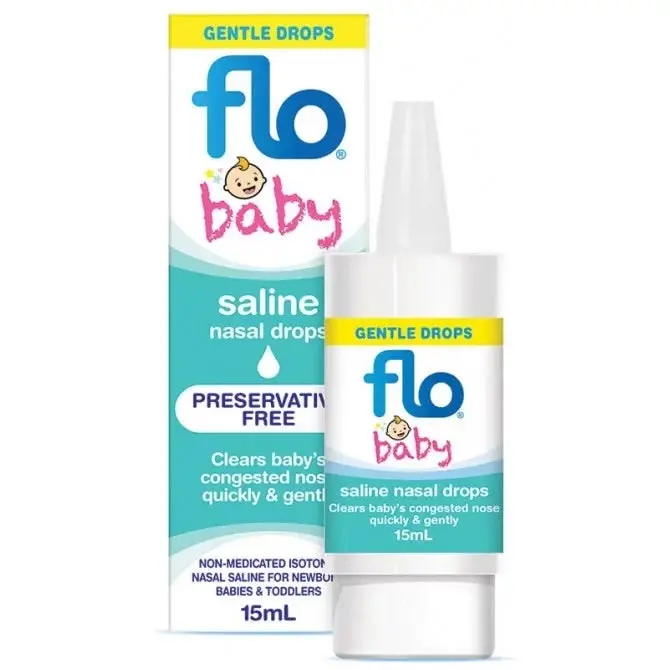 Flo Baby Saline + Nasal Drops 15ml