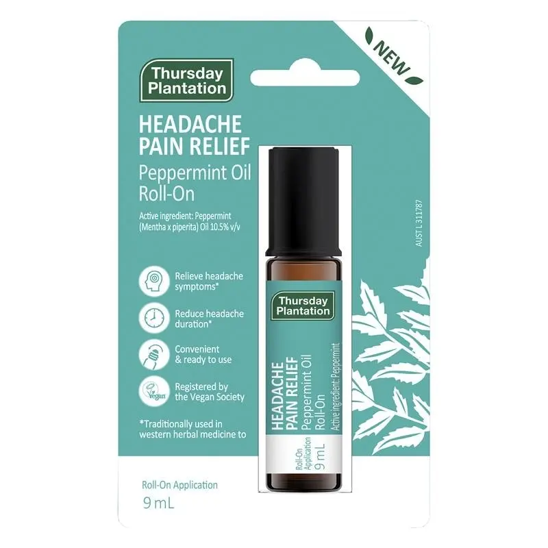 Thursday Plantation Peppermint Headache Pain Relief Roll On 9ml