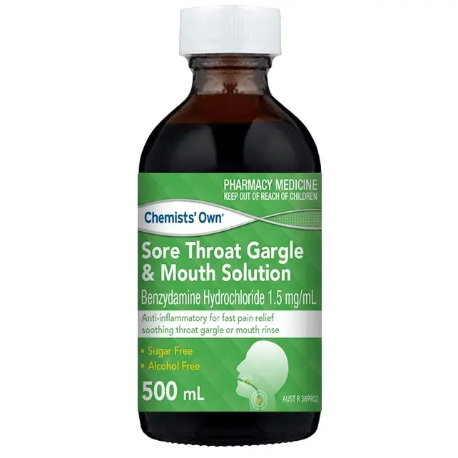 Chemists' Own Sore Throat Gargle & Mouth Solution 500ml