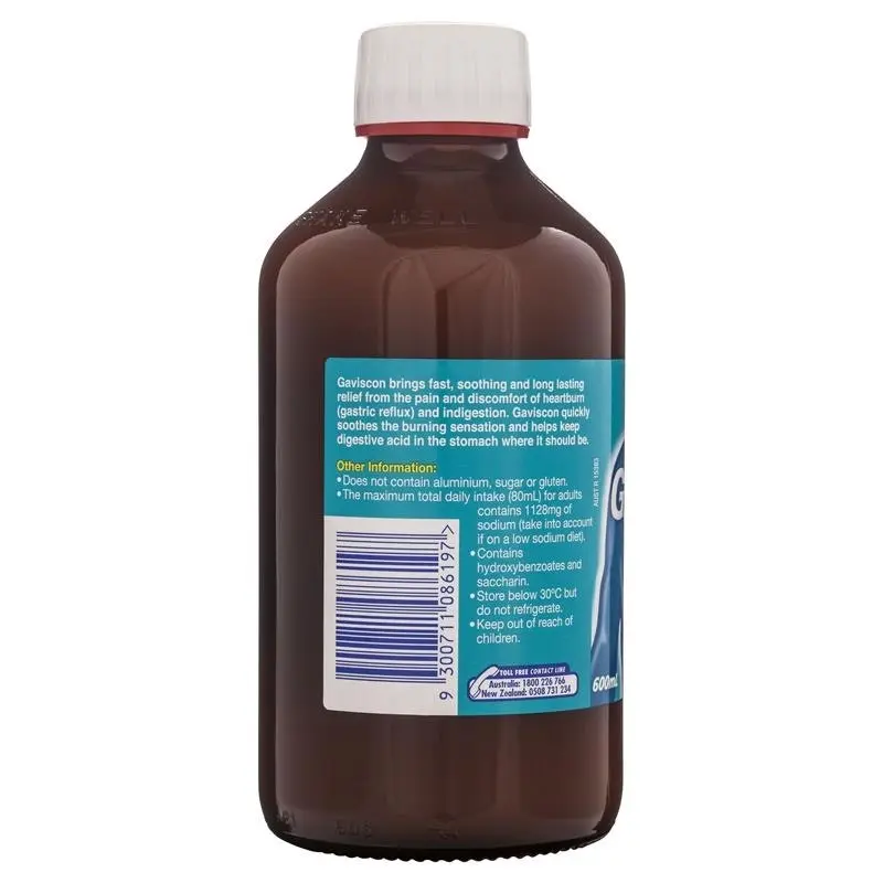 Gaviscon Aniseed Liquid Heartburn & Indigestion Relief 600ml