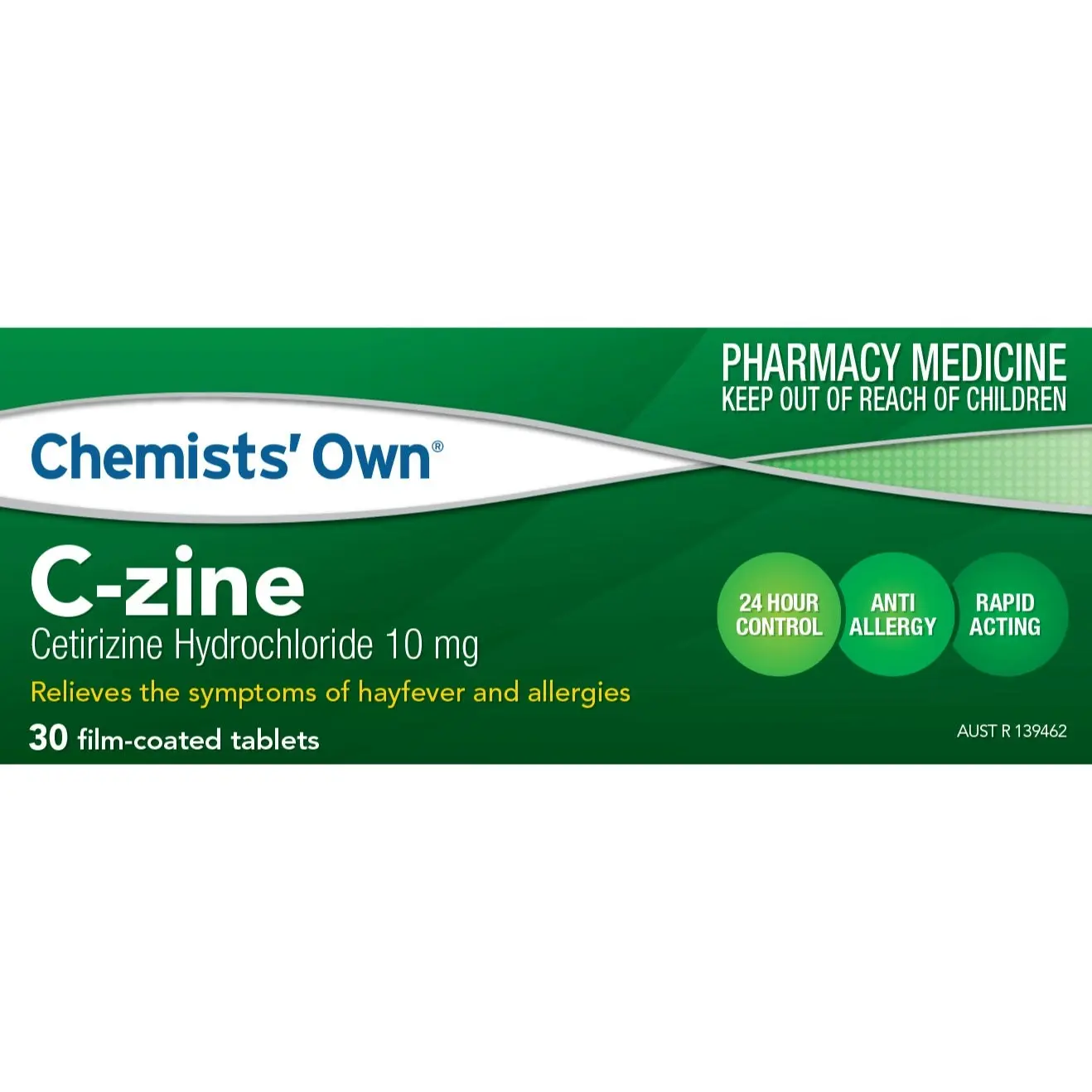 Chemists' Own C-Zine 10mg 30 Tablets (Generic for Zyrtec)