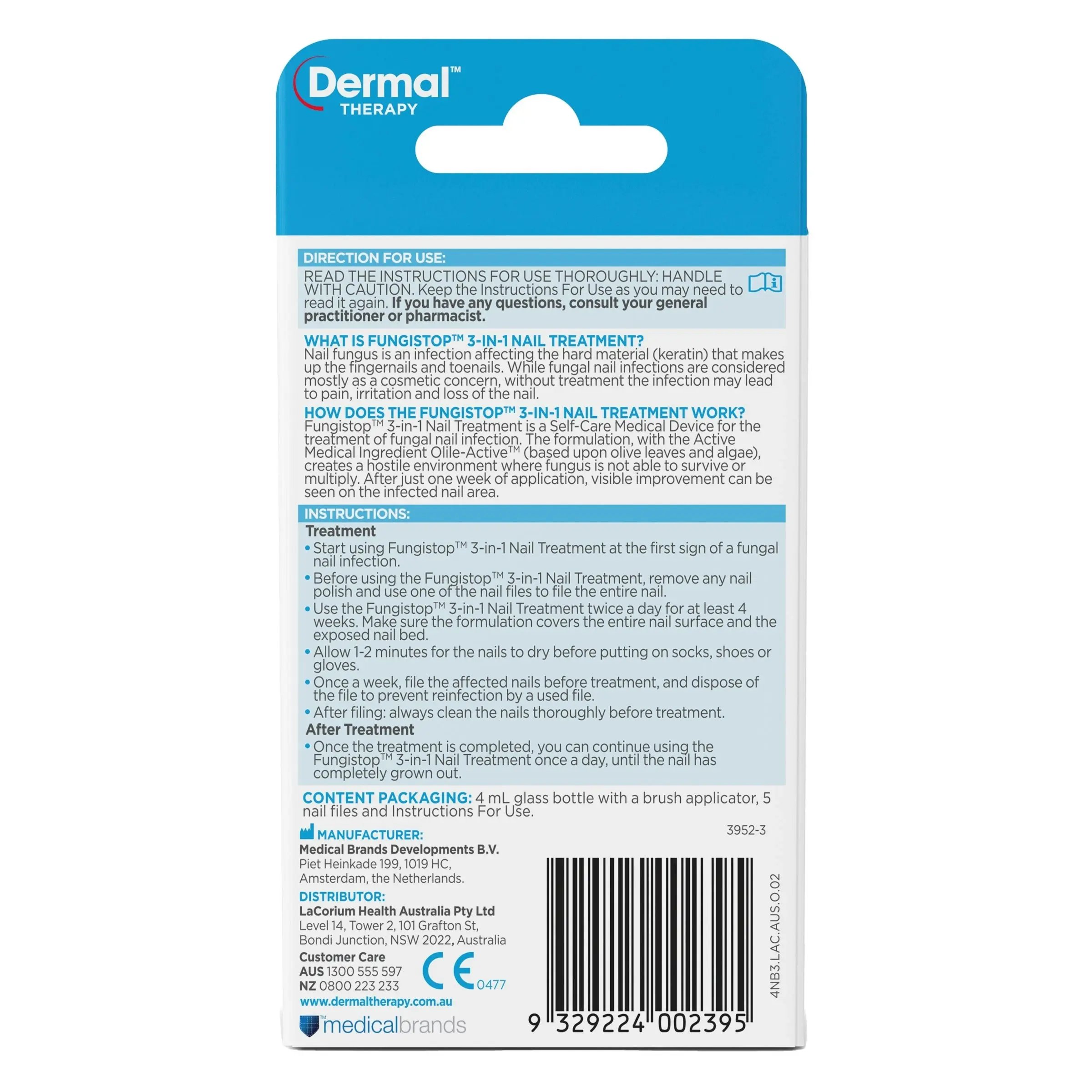 Dermal Therapy Fungistop 3-in-1 4ml Solution