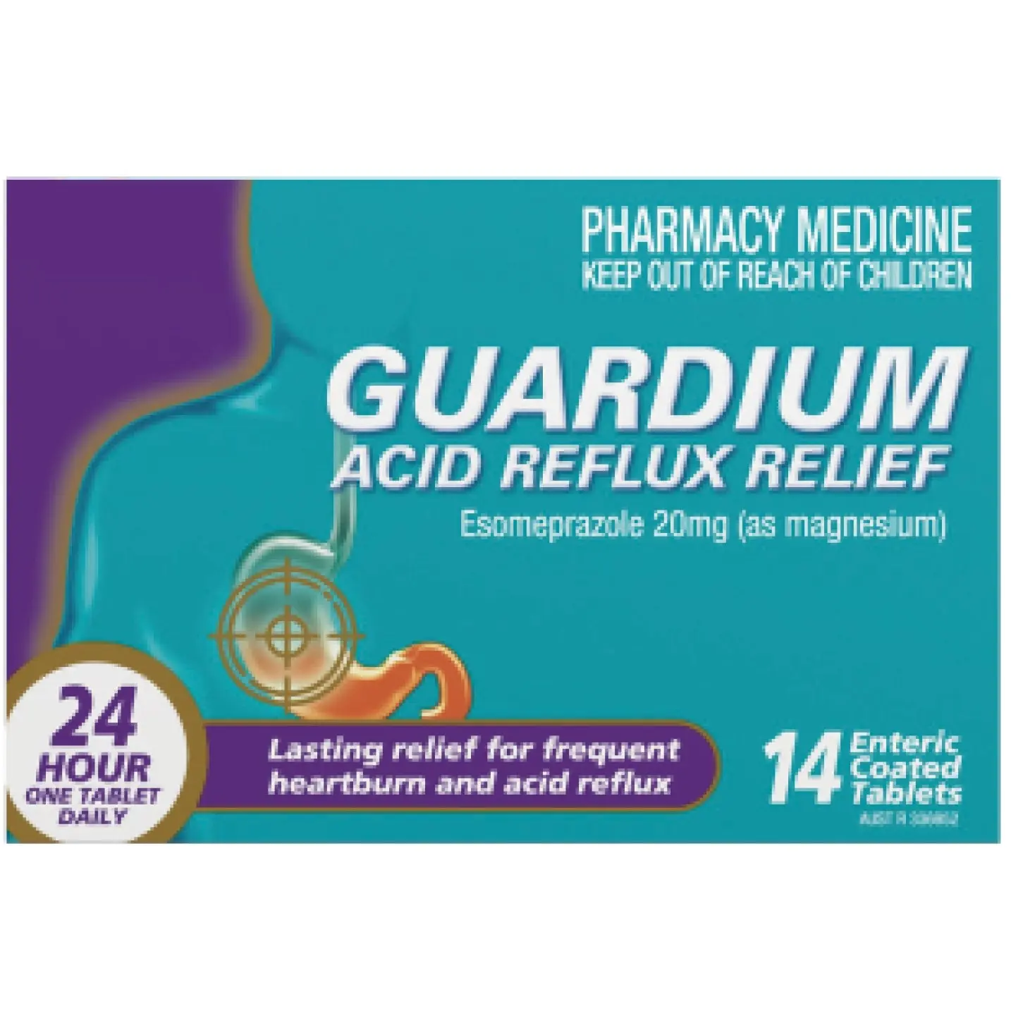 Guardium Acid Reflux Relief Esomeprazole (20 mg) Tablets 14PK