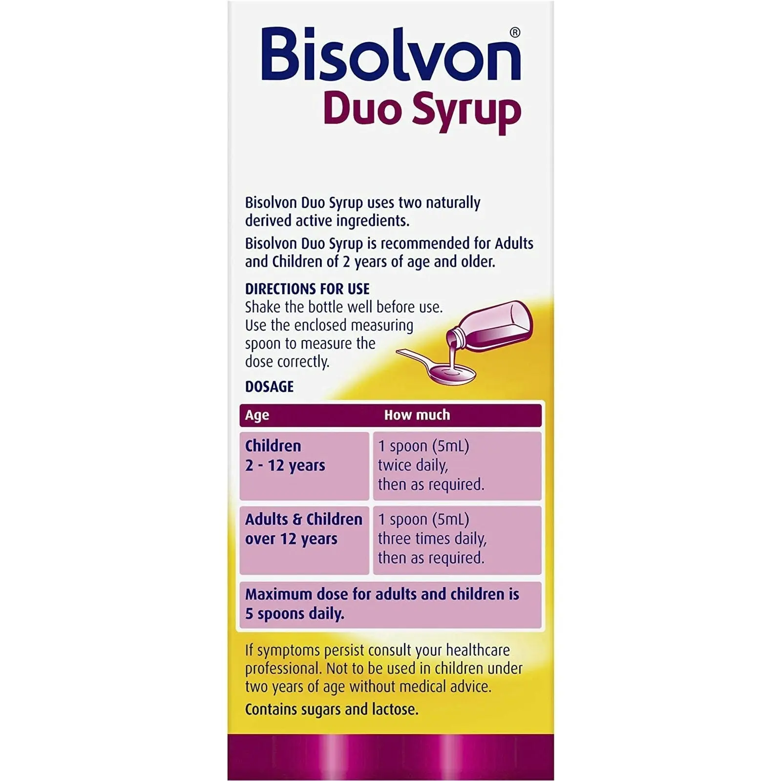 Bisolvon Duo Cough Syrup 100ml