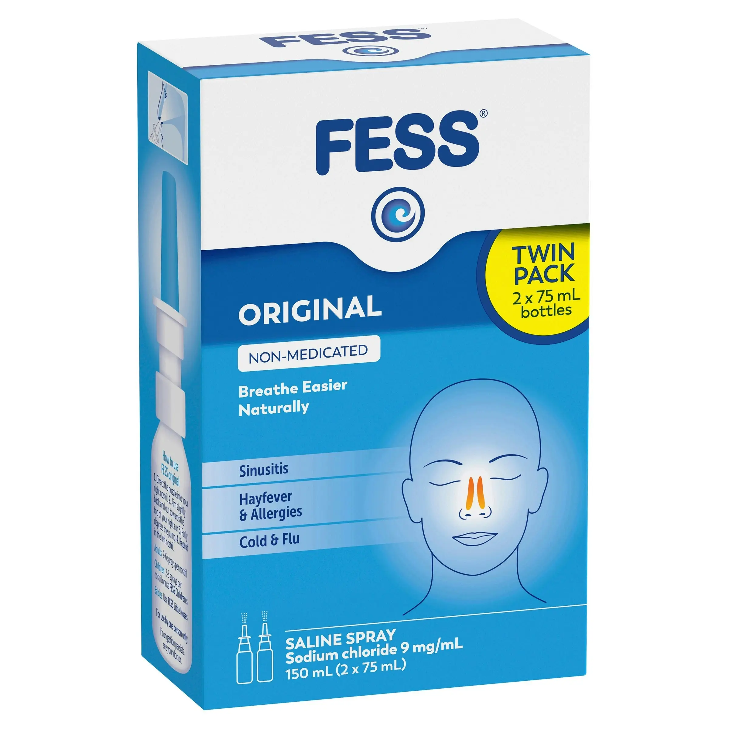 FESS Nasal Spray Twin Pack 150ml (2 x 75mL)