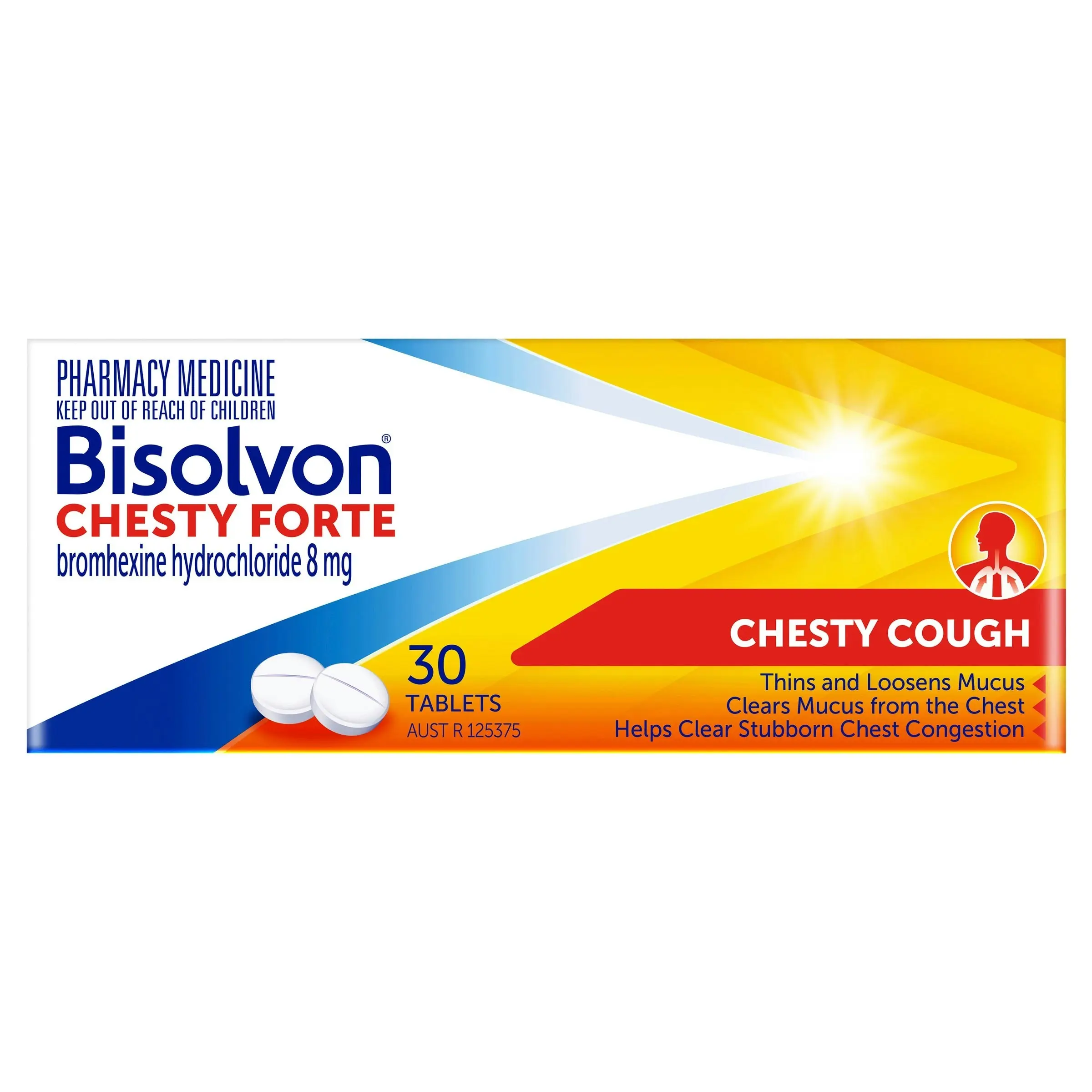 Bisolvon Chesty Forte 8mg - 30 Tablets