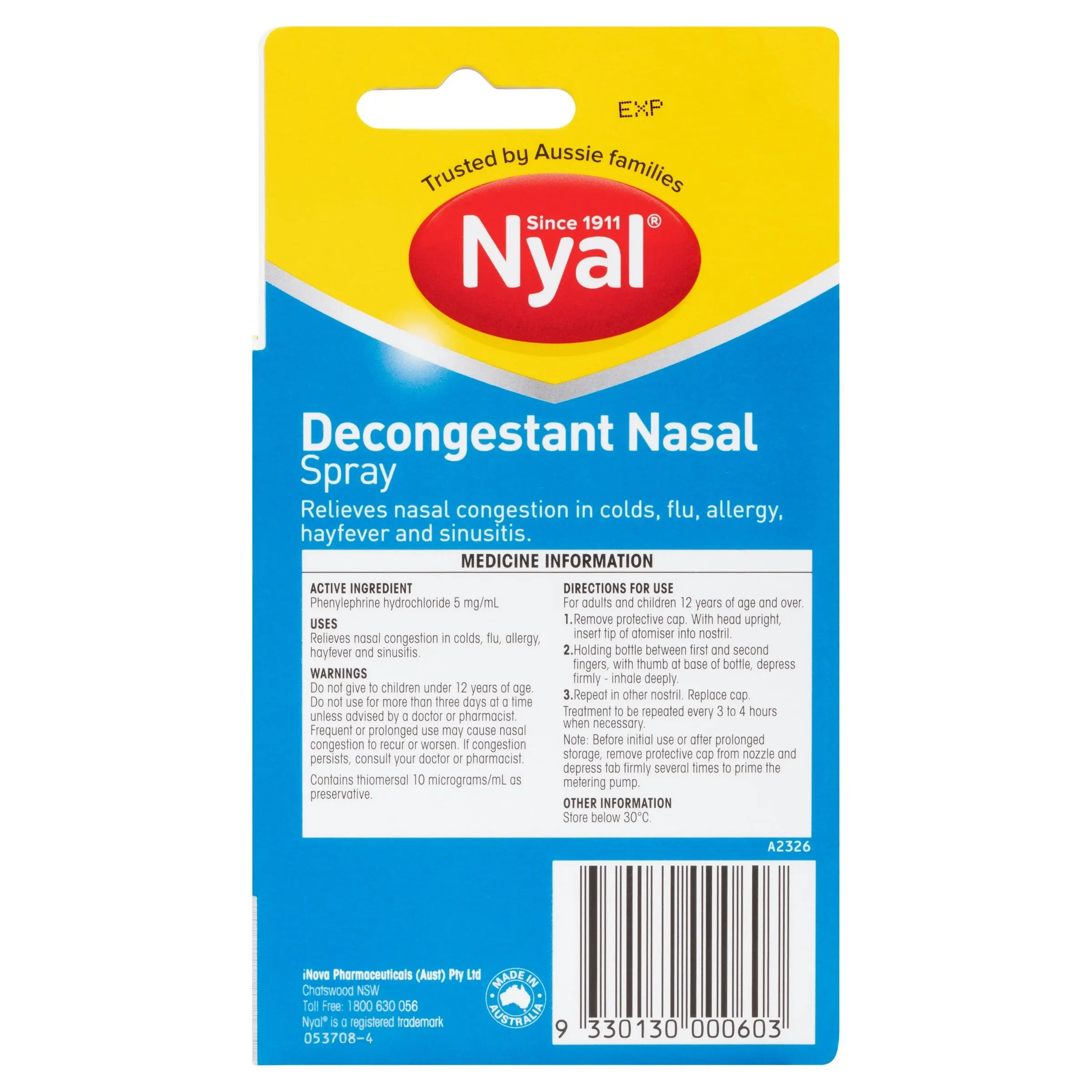 Nyal Decongestant Nasal Spray 15ml