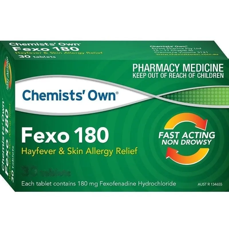 Chemists' Own Fexo 180mg 70 Tablets (Generic for Telfast)