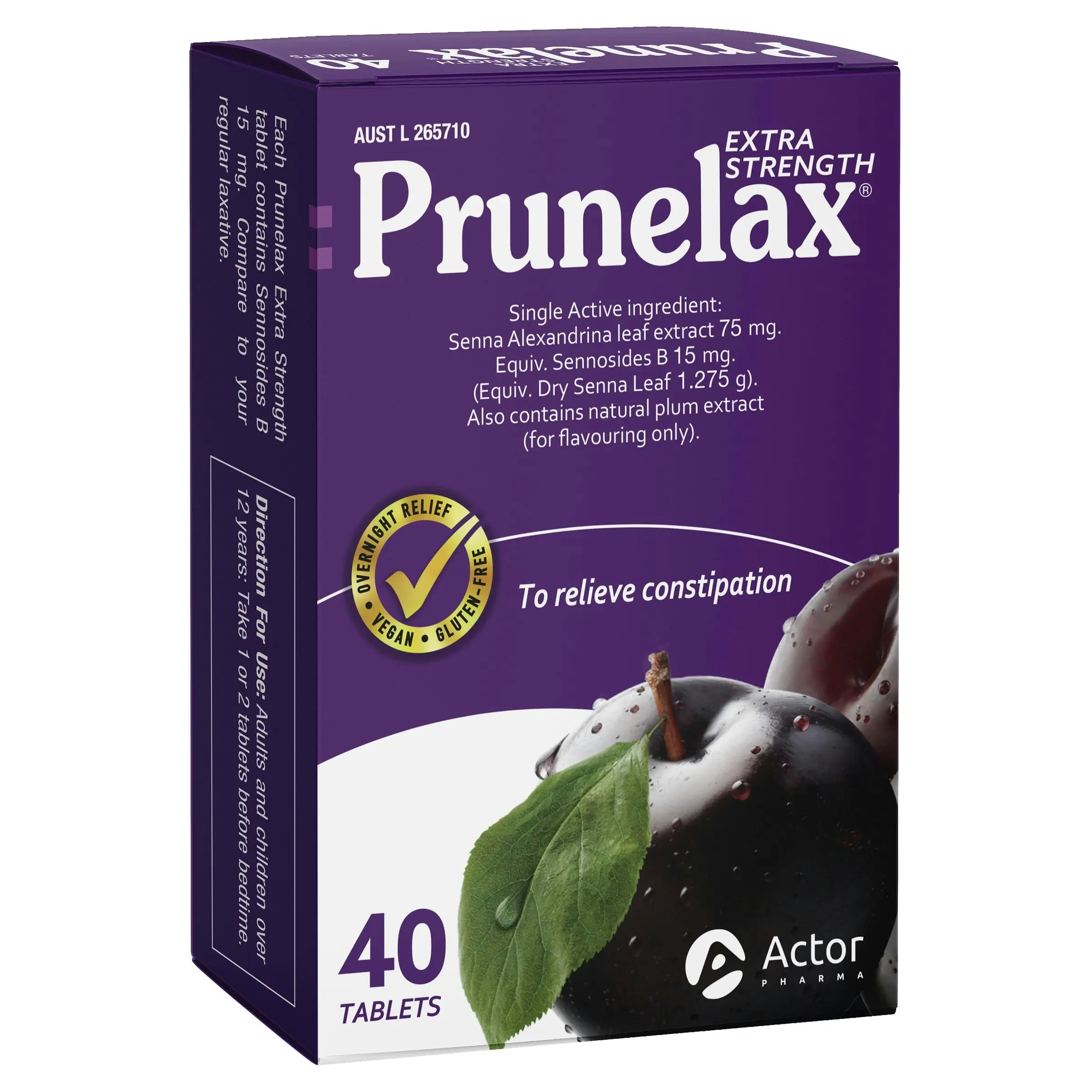 Prunelax Extra Strength 40 Tablets