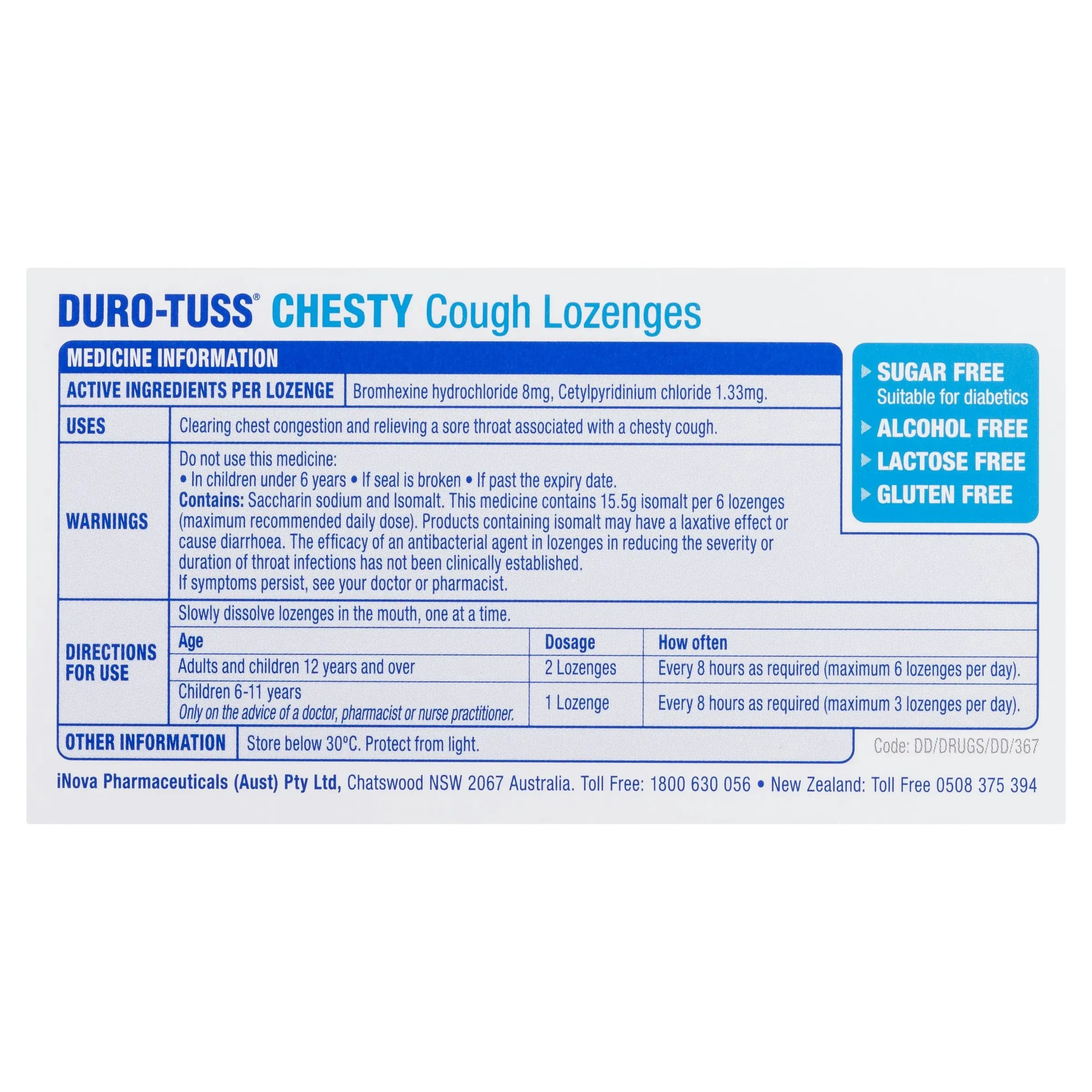 Duro-Tuss Chesty Cough Lemon 24 Lozenges