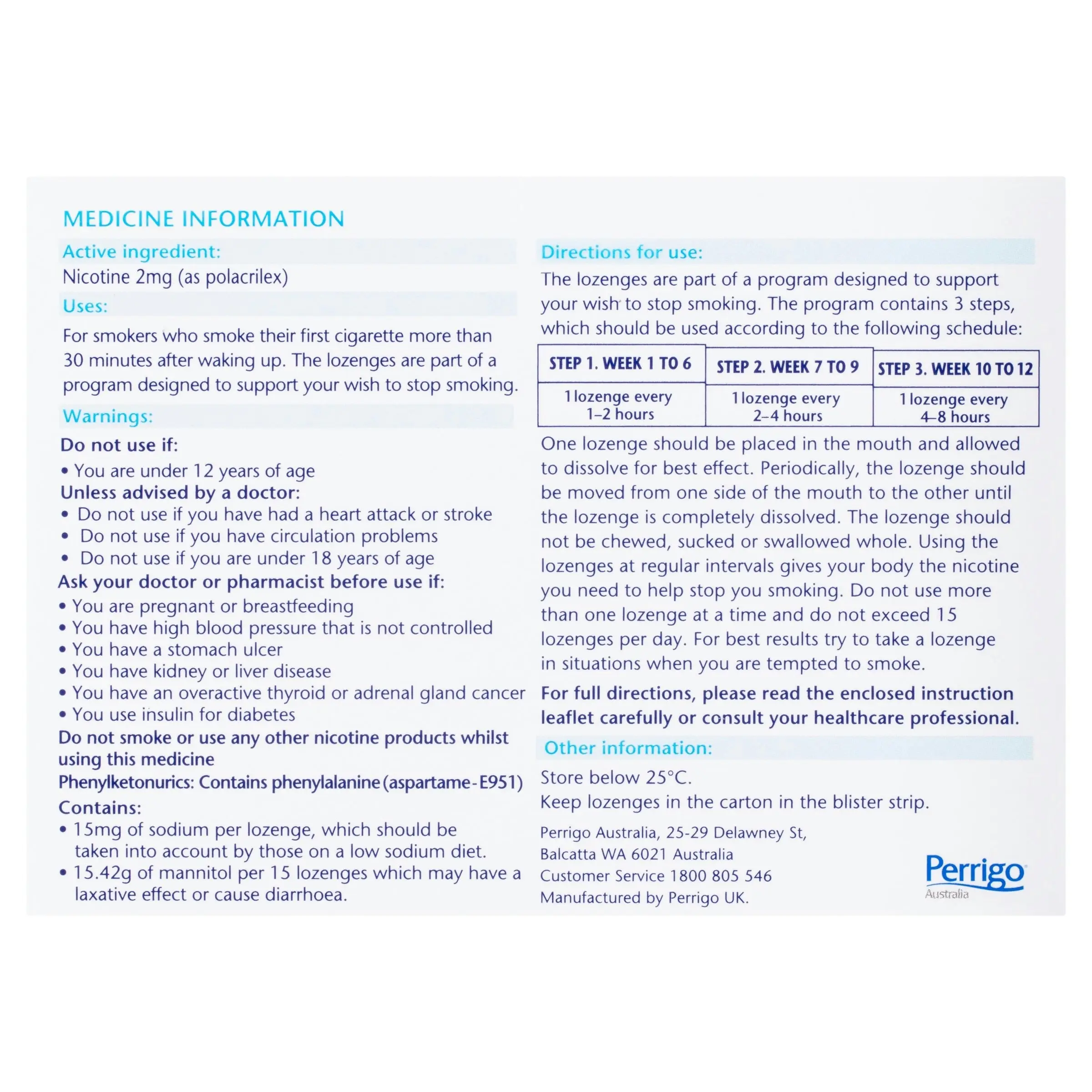 Nicotinell Peppermint 2mg 216 Lozenges