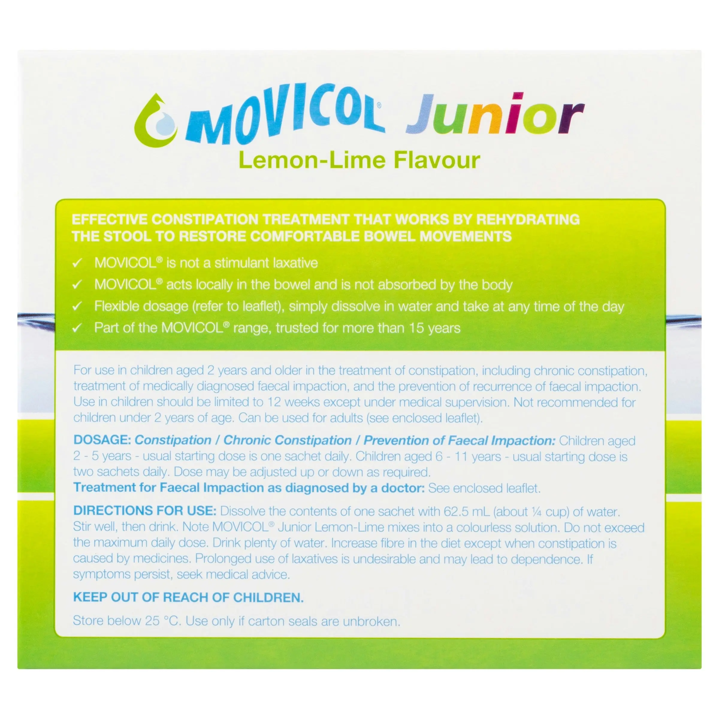 MOVICOL Junior Lemon Lime 30 Sachets