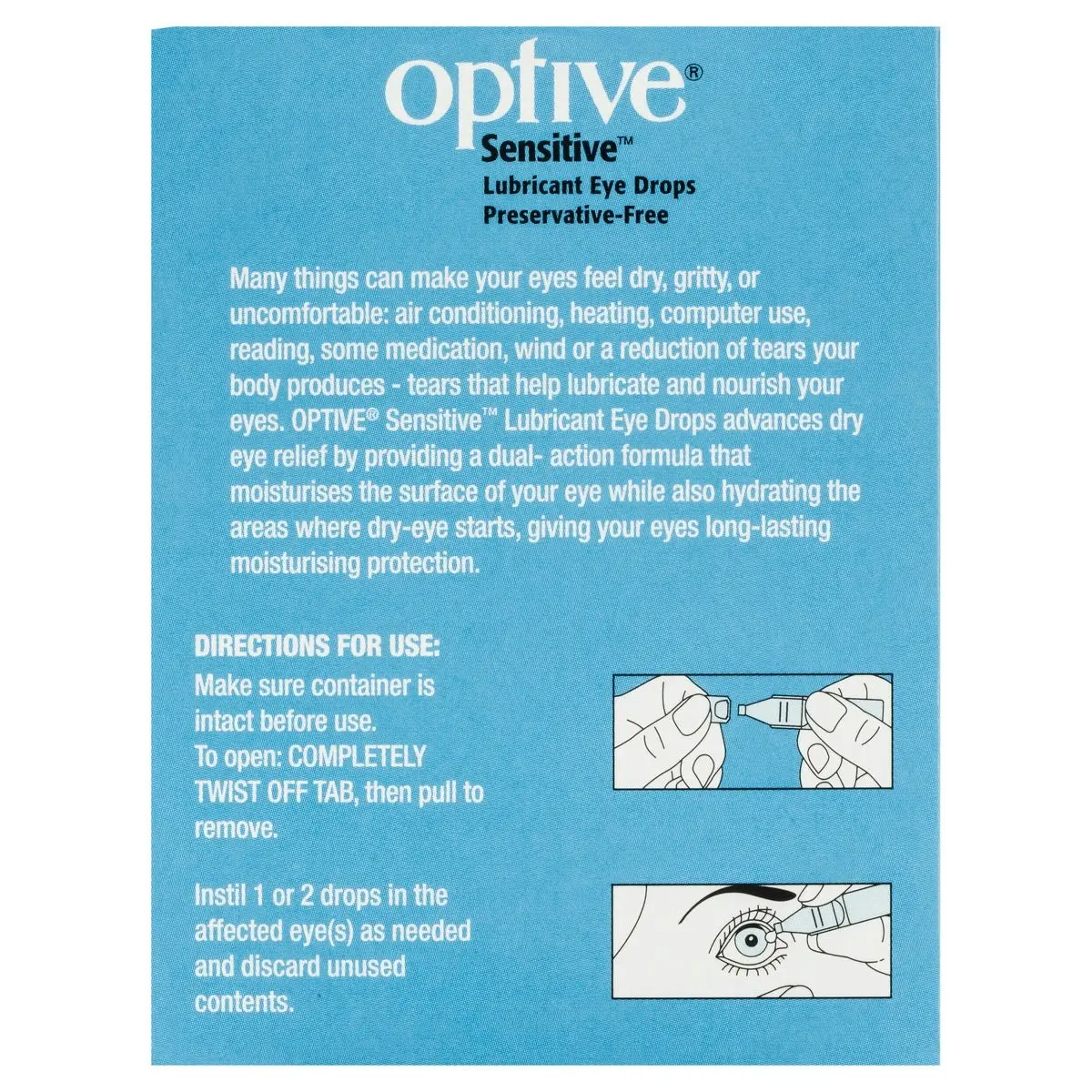 OPTIVE Sensitive Eye Drops 30 x 0.4ml