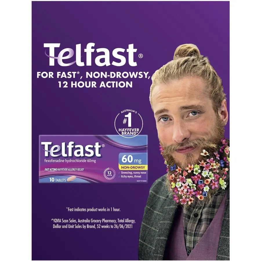 Telfast 60mg Non-Drowsy Tablets 10 Pack