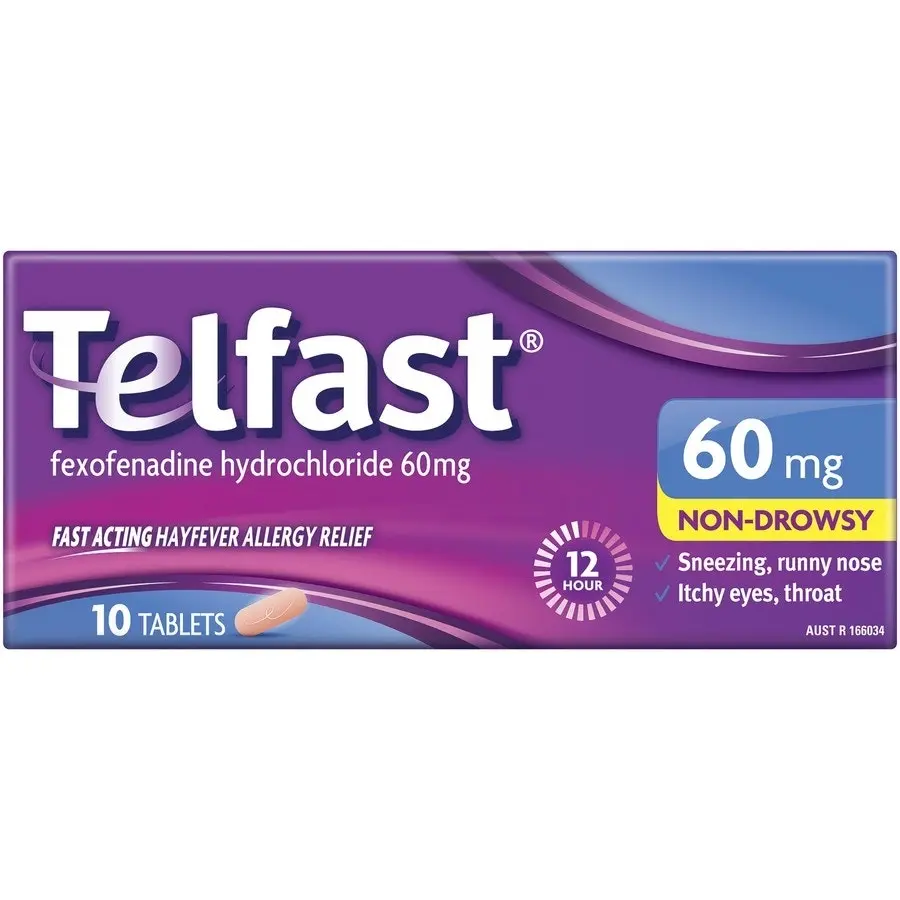 Telfast 60mg Non-Drowsy Tablets 10 Pack